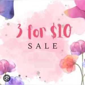 🌸🌸ADD ANY 3 ITEMS WITH 🌸 TO YOUR BUNDLE AND I WILL SEND YOU AN OFFER FOR $10